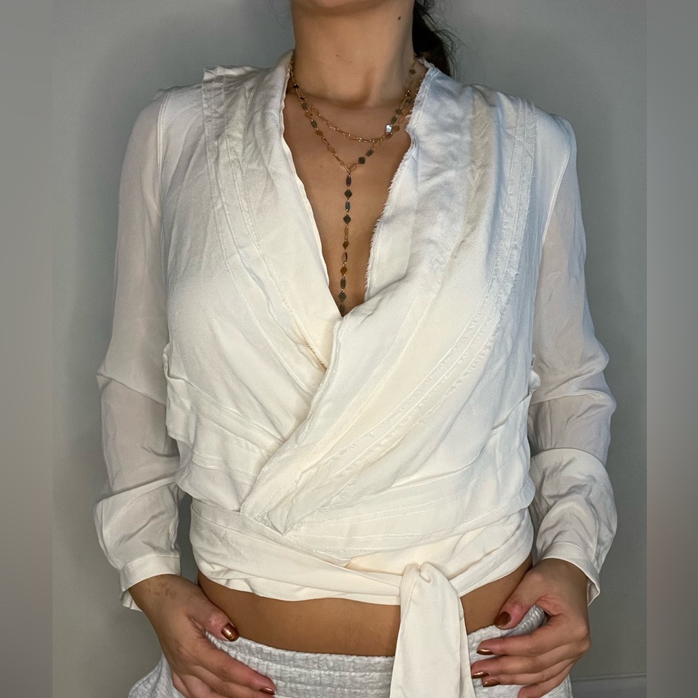 Burberry London Ivory Cropped blouse